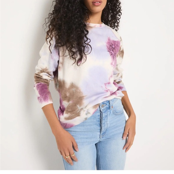 78&Sunny Tops - 78& Sunny SEAS Tie Dye "Golden Hour" Graphic Sweatshirt NWT